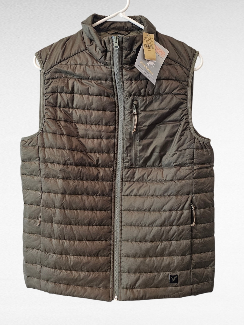 American Eagle Outfitters Technical Outerwear Olive Green Puffer Vest Size Med